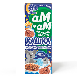 АМ-АМ Готовая кашка перед сном молочно-гречневая для детей от 6 мес.