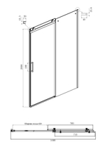 Душевое ограждение Ambassador Benefit 19021104HX-90HX (150х90х200) прямоугольник,хром,стекло прозрачное,раздвижная,2 места