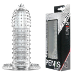 Прозрачная насадка на фаллос 13,5см с закрытой головкой Baile Sleeve BI-010045D