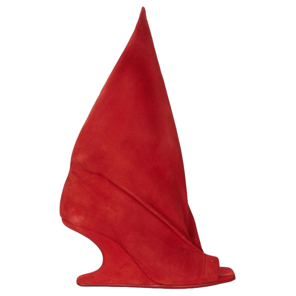 RICK OWENS/RO Temple Cantilever One Strap Sandals 8cm Women"s Red