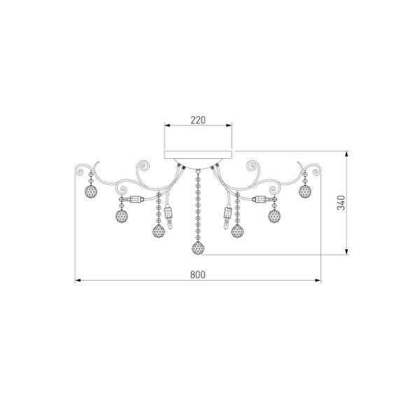 Потолочная люстра Eurosvet 10042/12 античная бронза/прозрачный хрусталь