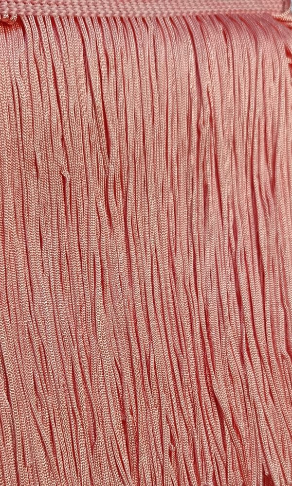 Тесьма текстиль бахрома, 15 см, персиковый