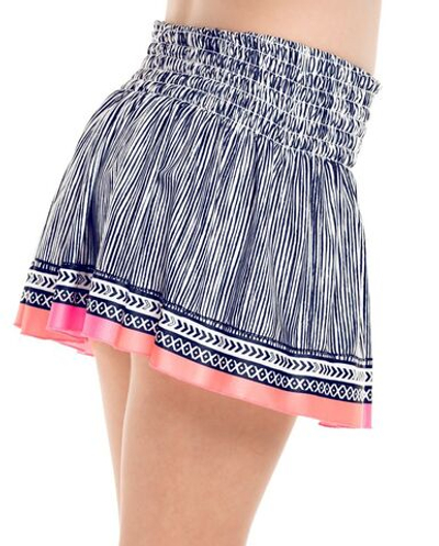 Юбка для девочки теннисная Lucky in Love Santa FE Glow Long Live Summer Smocked Skirt - navy