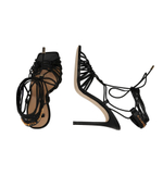 Кожаные босоножки на шпильках Elisabetta Franchi - черный(SA09B31E2)