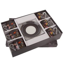 Набор кофейный 12пр "Greige" (6 персон) v=100мл (фарфор) (подарочная упаковка)