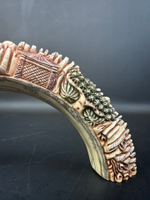 Резная композиция из клыка бегемота