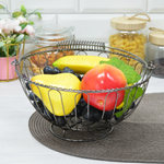 Фруктовница 25см с ручкой металлическая