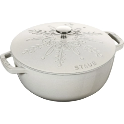 STAUB Чугунная кастрюля Cocotte Snowflake 24 см 3,6 л с трюфелями (II сорт)