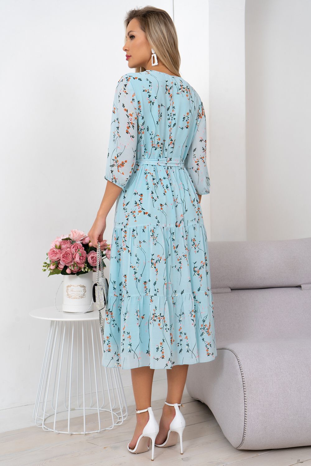 Платье Хелен (голубой) Р11-1075/5 Nikol