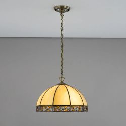 Citilux Шербург-2 CL440231 Люстра витражная подвесная Бронза