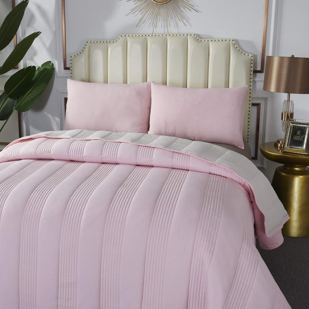 Покрывало 160х220 и наволочка 50х70 Sofi De MarkO Саломея розовое