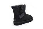 UGG Mini Bailey Graphic Logo Suede Black