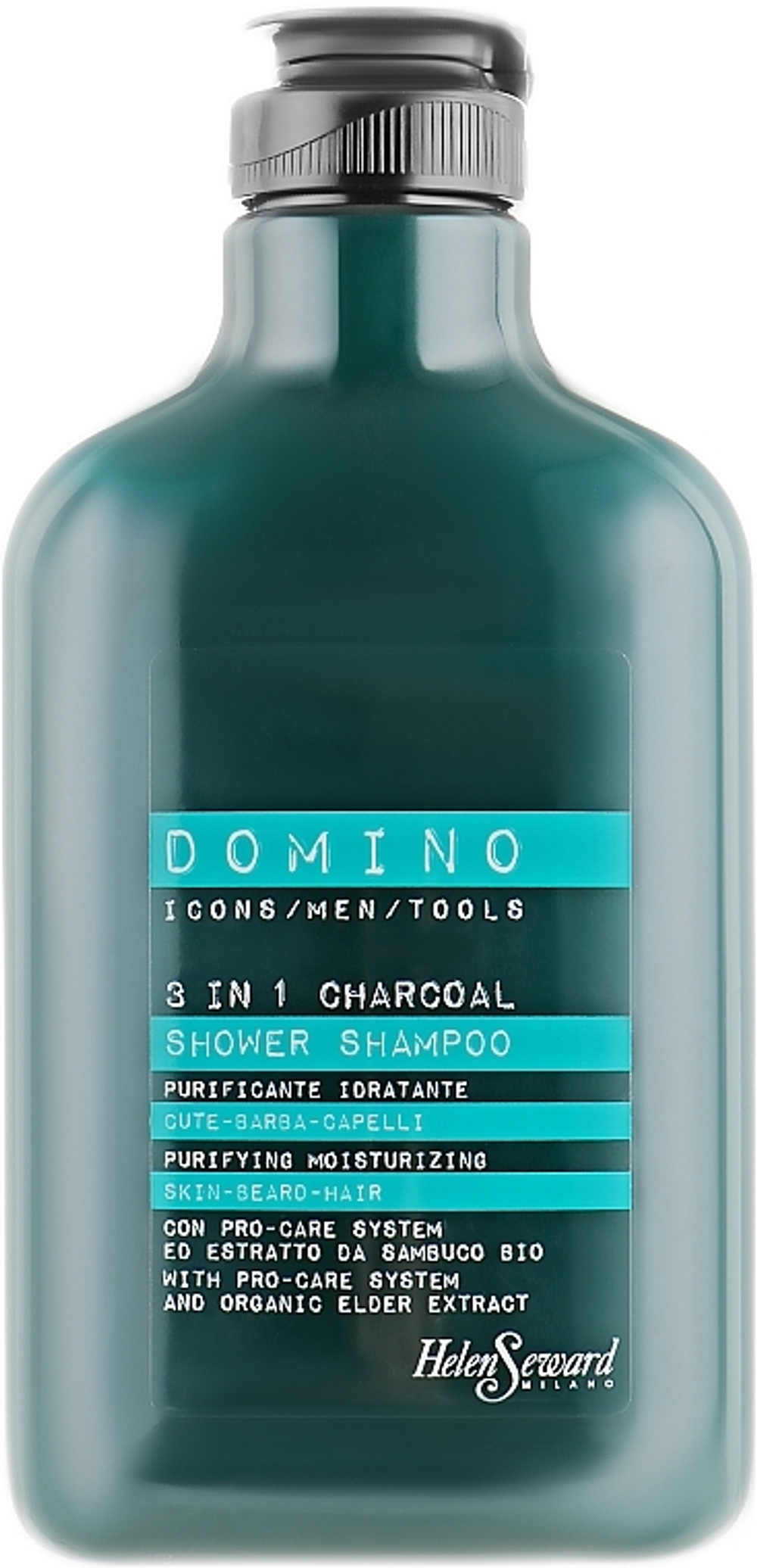 DOMINO 3in1 Charcoal Shower Shampoo 250ml Шампунь 3в1 с активированным углем