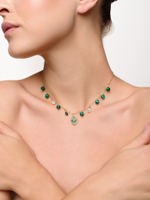 Чокер "Oval Green drop Malachite" Gold