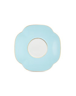 Чашка чайная с блюдцем 250мл Decor de table Винтаж Ирисы голубая