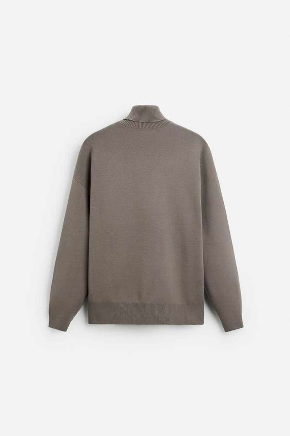 ZARA СВИТЕР ИЗ МЯГКОЙ ВИСКОЗЫ, ЦЕМЕНТНЫЙ