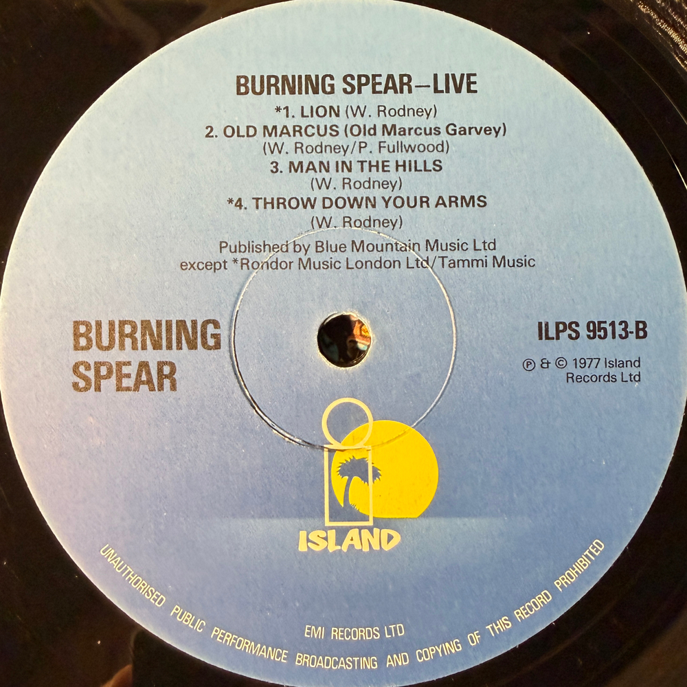Burning Spear ‎– Live (Англия 1977г.) Т