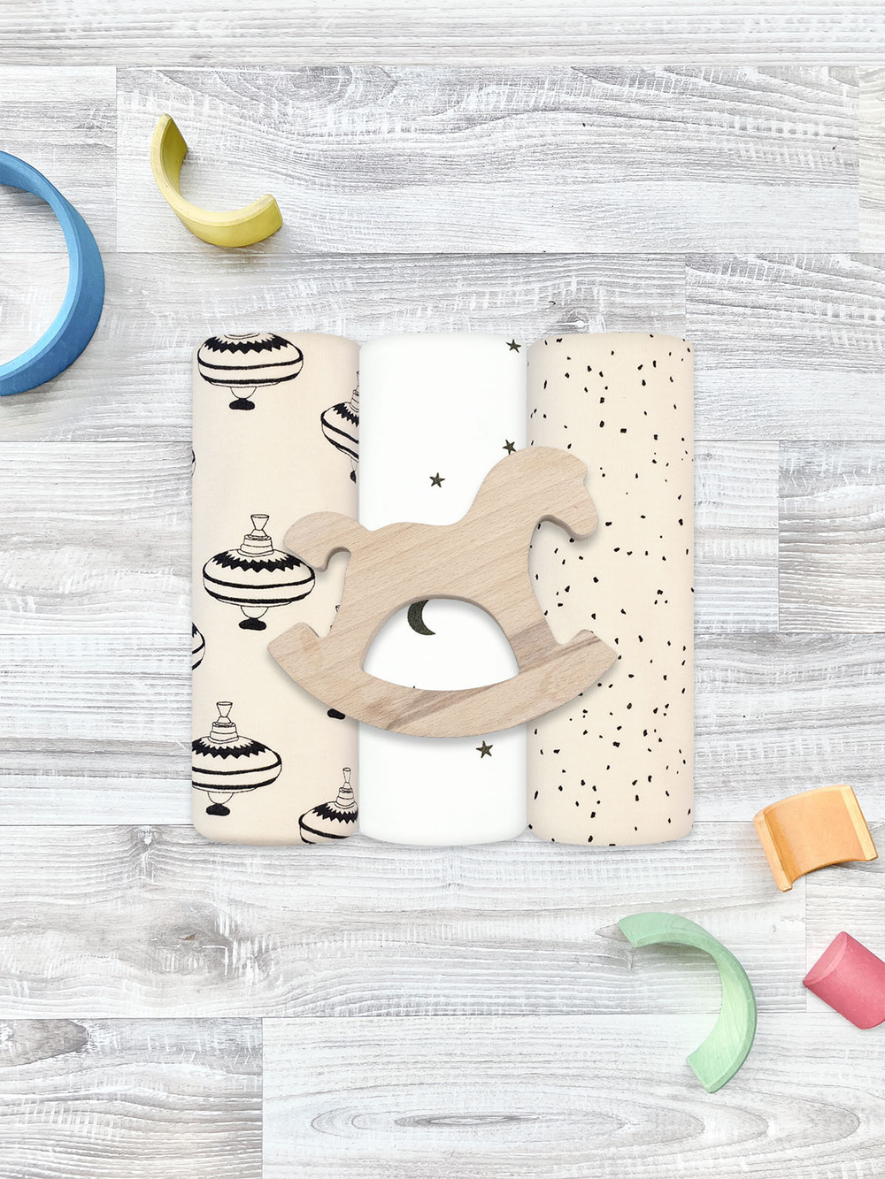 Сет из 3х пелёнок Mjölk Юла/Ночное небо/Шоколадная крошка