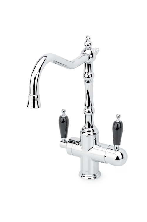 Boheme Смеситель для кухни с краном TRADIZIONALE CHROMO с ручкой черная керамика