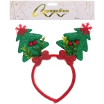 Ободок карнавальный «Весёлые ёлочки» 15*21 см