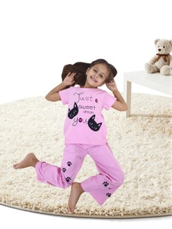 7-55-2 Пижама для девочки (фуфайка и брюки)