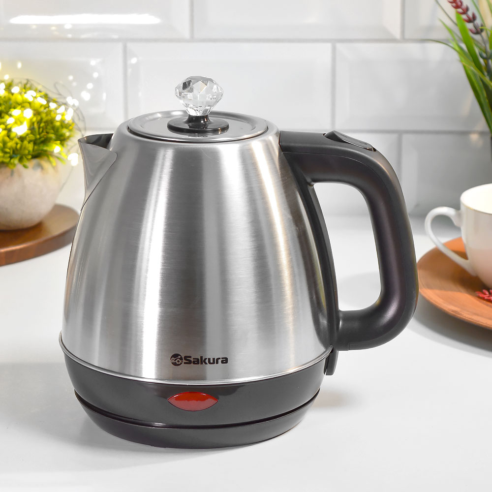 Чайник электрический 1,8л Sakura SA-2188SB, дисковый, нерж
