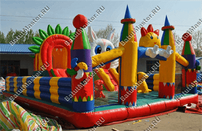 Коммерческий надувной батут "Пасхальный зайчик"