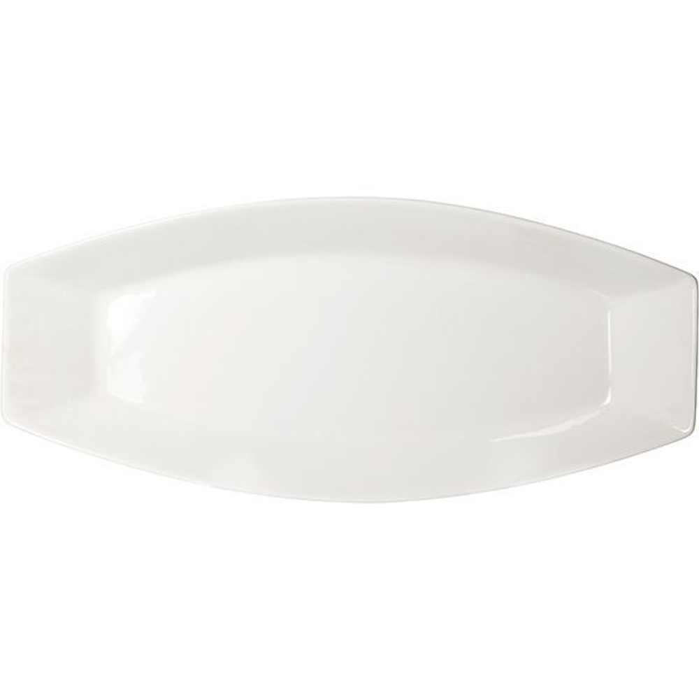 Блюдо «Кунстверк» овальное;фарфор;,H=40,L=380,B=165мм;белый (Цвет: белый)