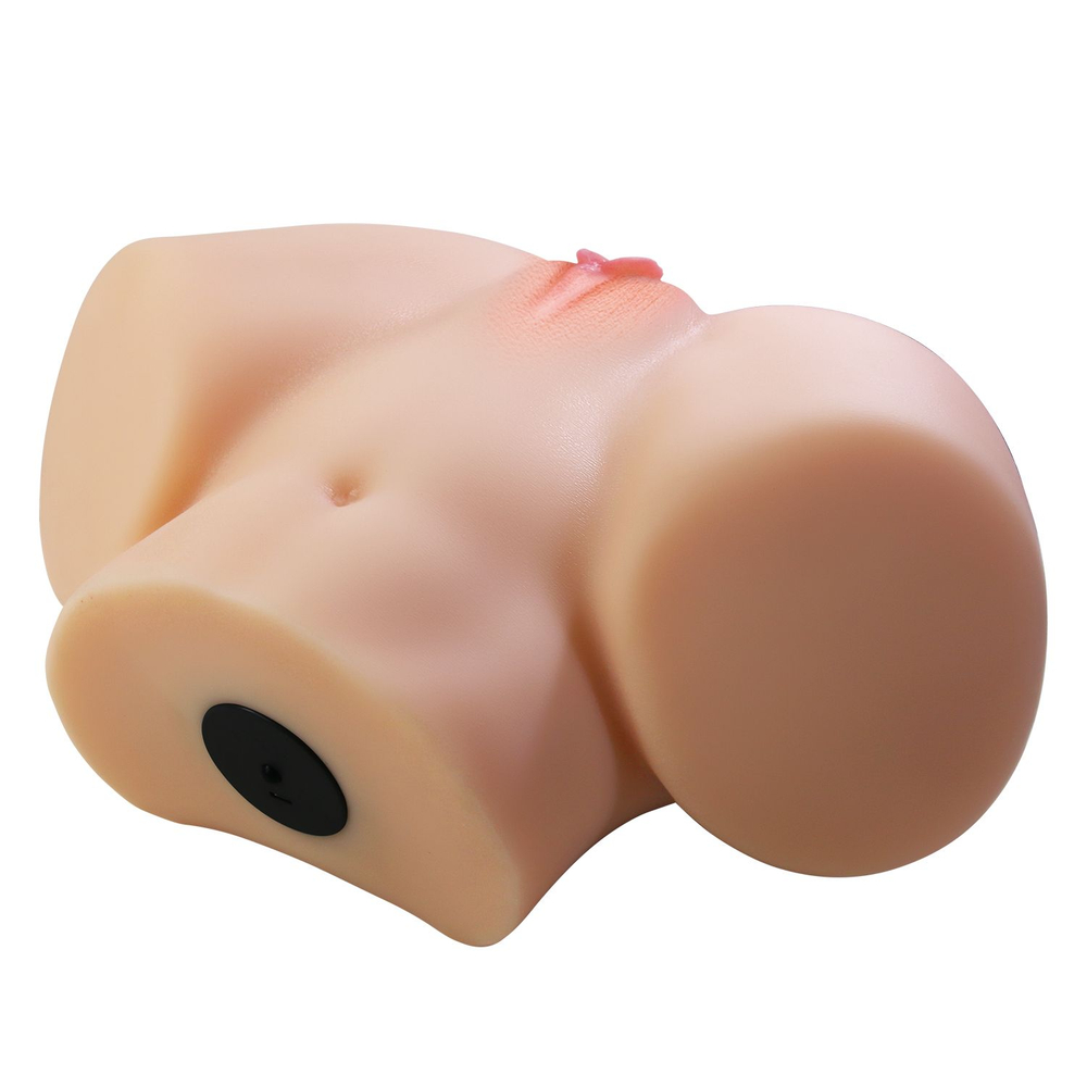 Телесный мастурбатор Vivian с 2 любовными тоннелями (Цвет: телесный)