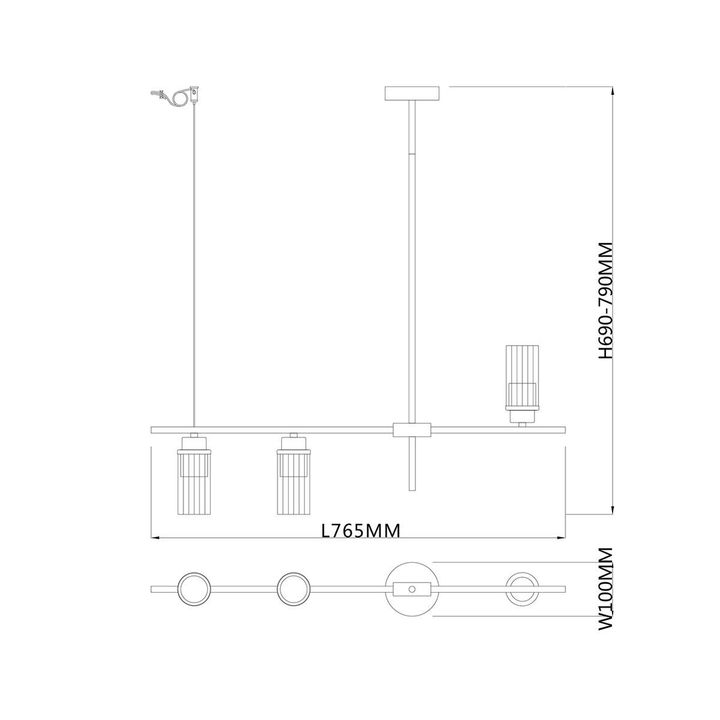 Подвесная люстра Escada Reverse 2100/3P Black