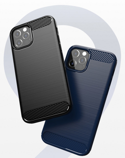 Защитный чехол черного цвета на iPhone 12 и 12 Pro, серия Carbon от Caseport