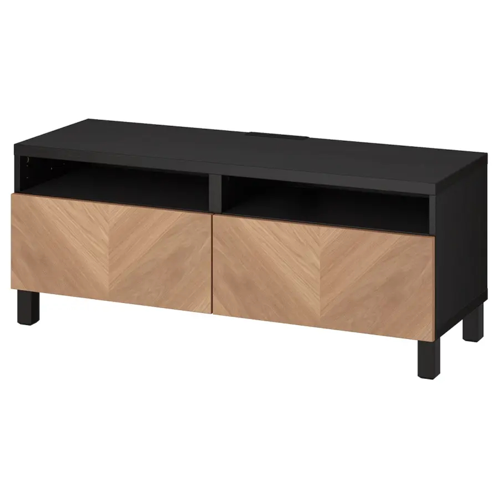 Тумба под ТВ - IKEA BESTÅ/BESTA, 120x42x48 см, черный, Бесто ИКЕА