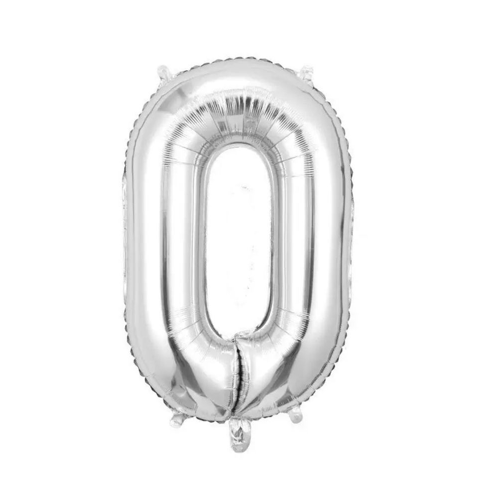 Цифра 0 Серебро 40&quot;/102 см