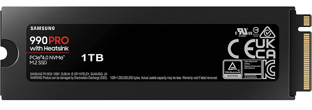 Твердотельный накопитель 1000Gb SSD Samsung 990 PRO NVMe4.0 M.2 HS R7450Mb/s W6900MB/s MZ-V9P1T0CW