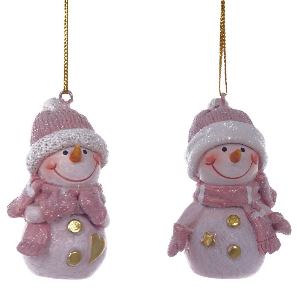 GAEM Фигурка декоративная подвесная "Снеговик", L4 W3 H6 см, 2в.