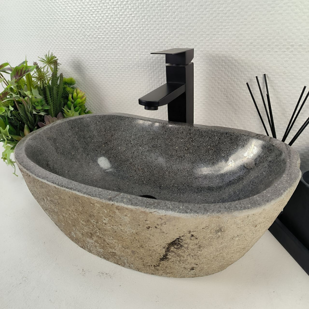 Каменная раковина из речного камня RS-04937 (49*30*16) 0856 из натурального камня