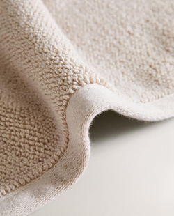 Zara Home - Хлопковое банное полотенце с рисовой строчкой, бежевый, 90х150 см