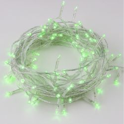 ULD-S1000-100-DTA GREEN IP20 Гирлянда светодиодная. 10м. 100 светодиодов. Зеленый свет. Провод прозрачный. ТМ Uniel
