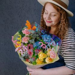 156. Милый забавный дофаминовый букет