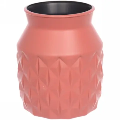 Ваза из пластика «Marlen-Элли» 0,8л 12,5*9,5см цвет коралловый