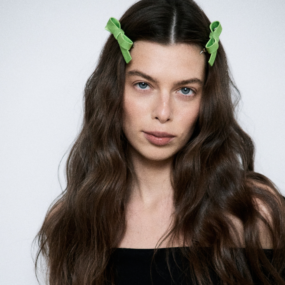 Бант "Стрекоза" XXS зеленый