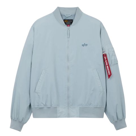 Бомбер Alpha Industries Logo L-2B Hunter Relaxed Mist (Серо-Голубой)