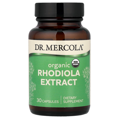 Dr. Mercola, экстракт органической родиолы, 30 капсул (340 мг в 1 капсуле)