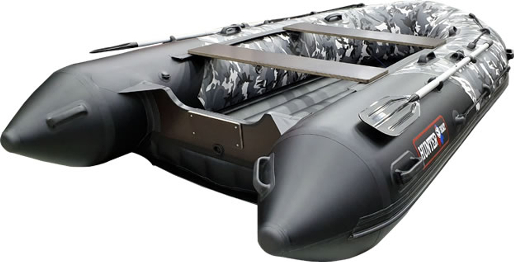 Хантер 380 ПРО камуфляж (лодка ПВХ под мотор НДНД)