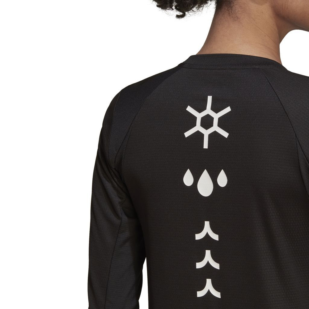 Женская футболка теннисная (dł. Рукава) Adidas Paris Freelift LS Tee - black