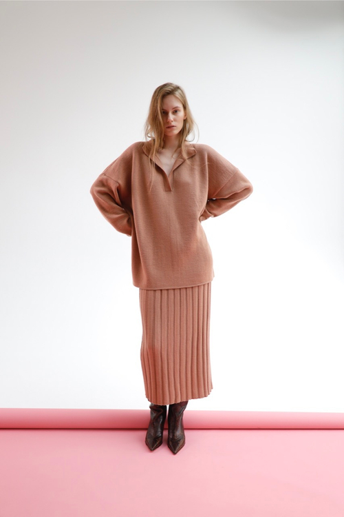 Манишка вязаная, черный