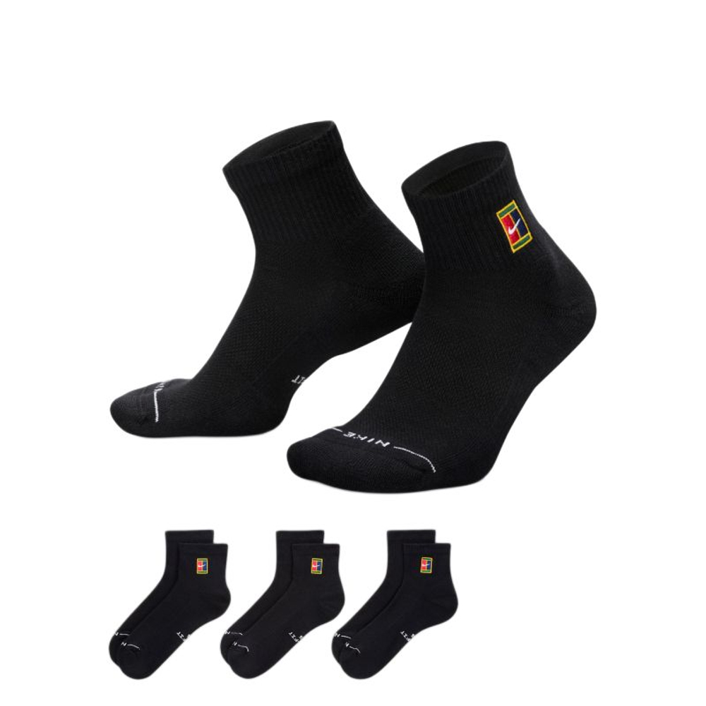 Теннисные носки Nike Everyday Elevated Ankle 3P - black