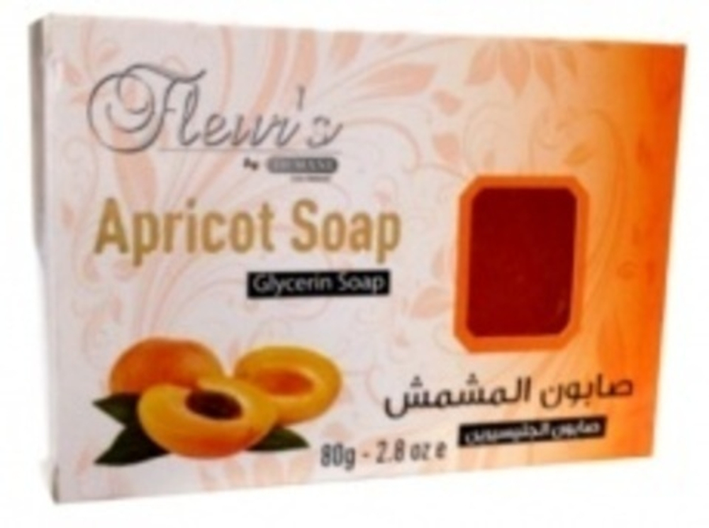 Мыло Hemani Fleurs "Абрикос" с глицерином Apricot Soap, 80 гр.
