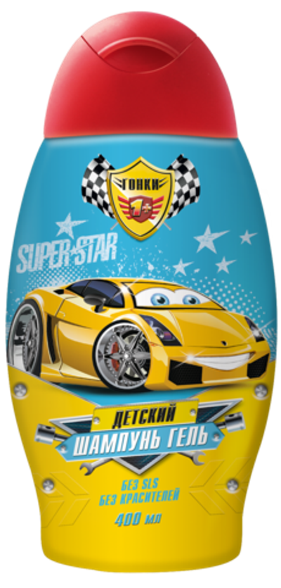 Гонки детский шампунь-гель д/душа 400мл.2в1