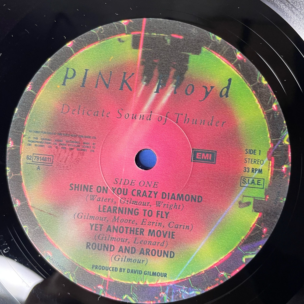 Винтажная виниловая пластинка LP Pink Floyd Delicate Sound Of Thunder (Италия 1988)